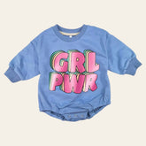 Baby and kids girl power Soft Sweatshirt ROMPER bodysuit baby clothes sweatshirt crewneck newborn baby girl infant bubble onesie boy