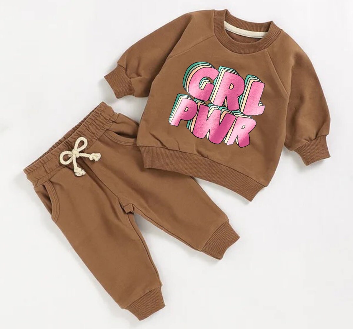 French Terry toddler Baby girl Outfit set sweatshirt & pants / baby clothes newborn / baby girl boy / baby shower baby gift