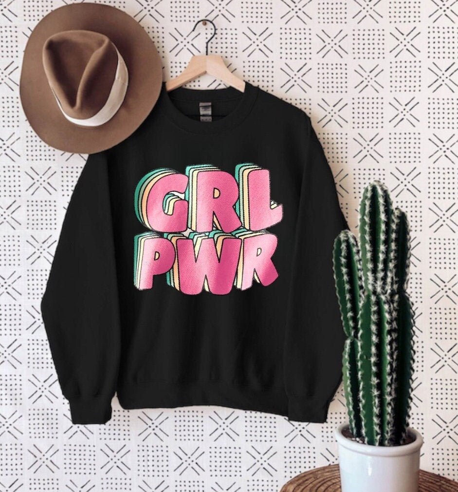 girl power womens CREWNECK Sweatshirts & hoodies | women’s sweatshirt / gift for her / sweater | fall | comfy / soft birthday