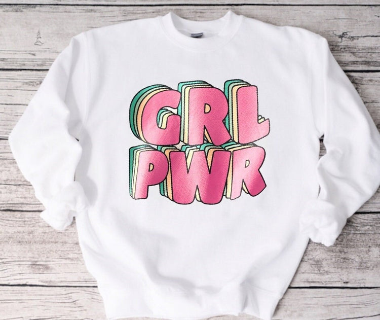 girl power womens CREWNECK Sweatshirts & hoodies | women’s sweatshirt / gift for her / sweater | fall | comfy / soft birthday
