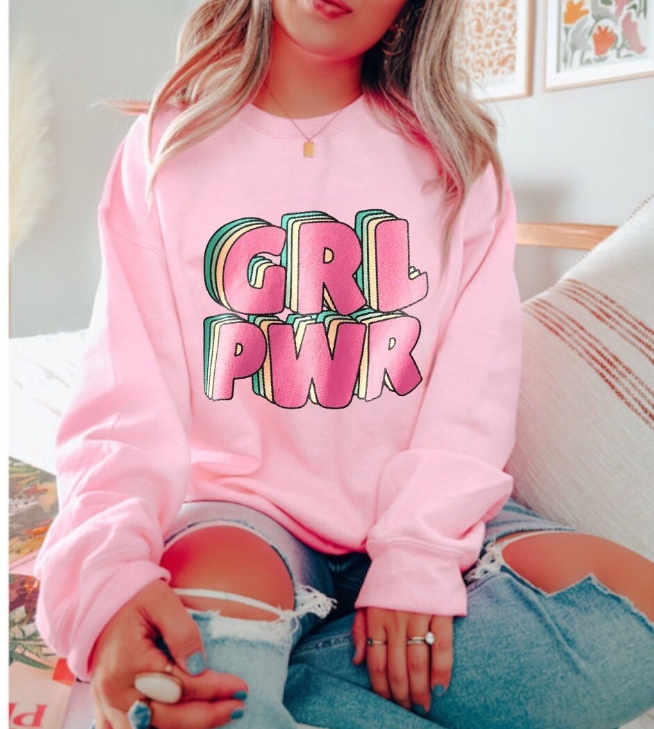girl power womens CREWNECK Sweatshirts & hoodies | women’s sweatshirt / gift for her / sweater | fall | comfy / soft birthday