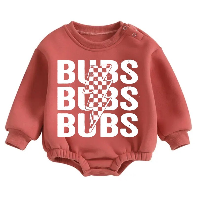 Soft bubs fleece Baby boy Oversized Sweatshirt Romper / bubble onesie / baby clothes / baby bro / baby boy / outfit / gift announcement