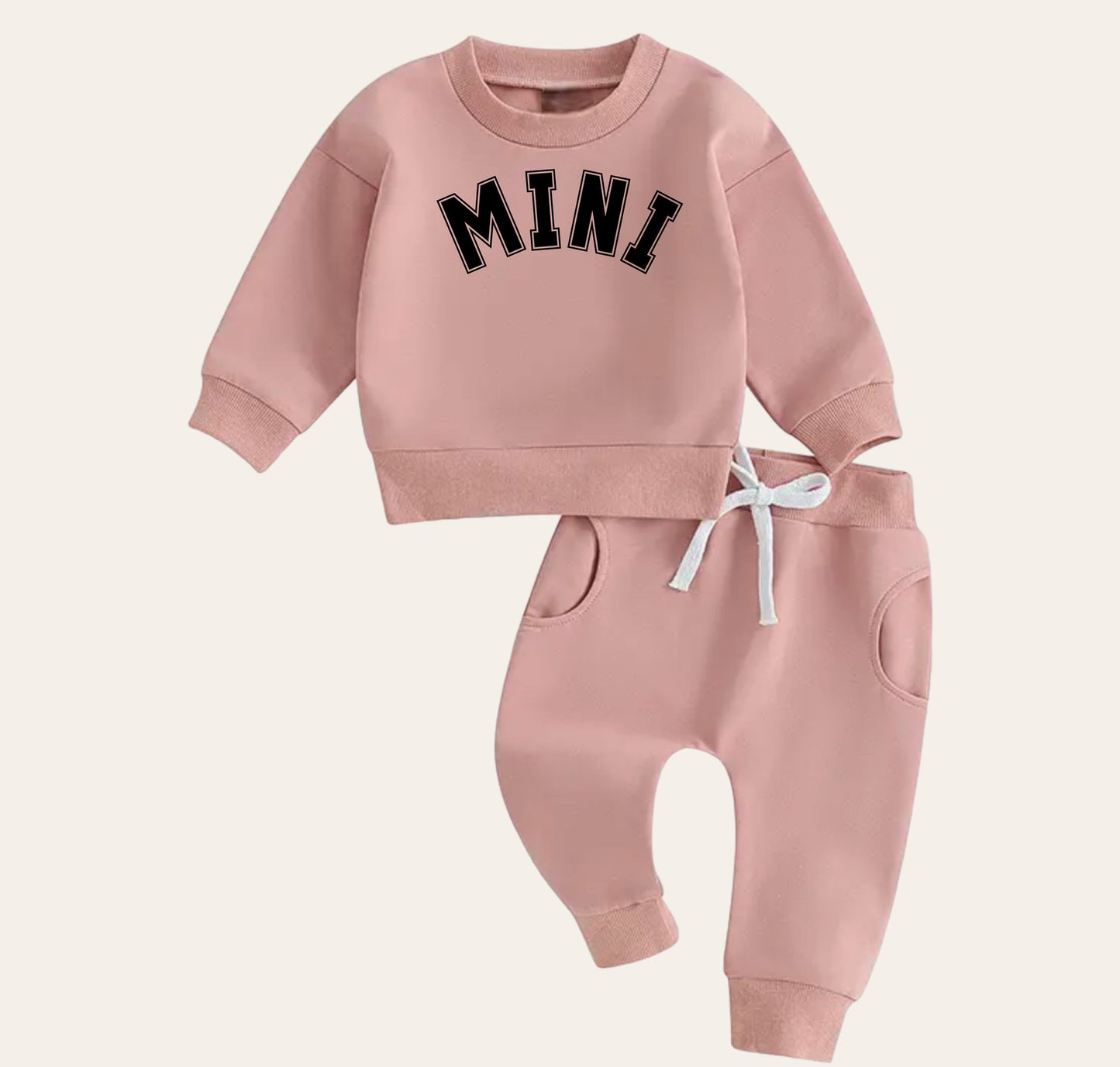 Mini Baby girl boy sweatshirt and pants outfit | Newborn | baby crewneck | sweatshirt kids Clothes | Baby Gift | Baby crewneck fall