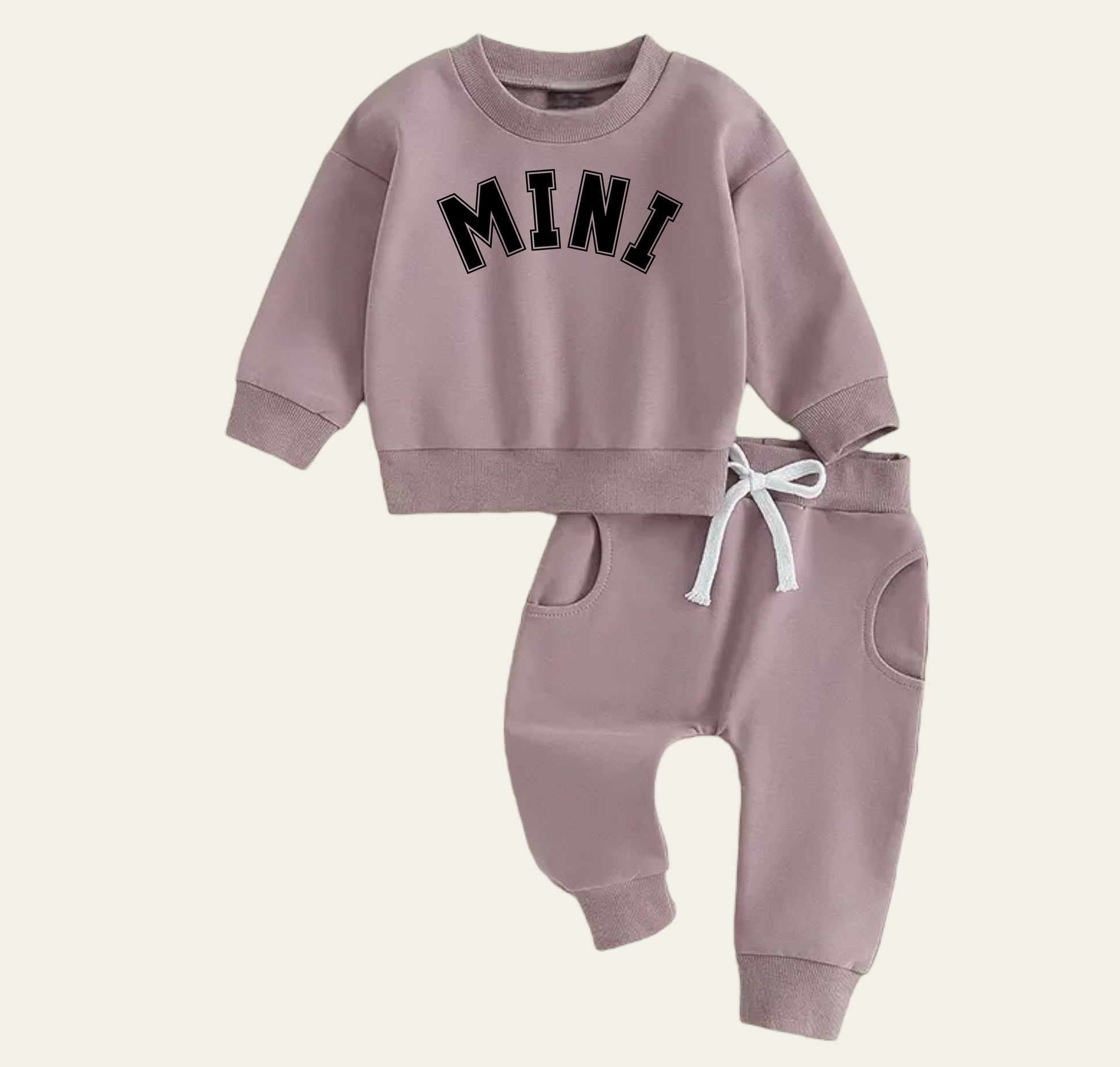 Mini Baby girl boy sweatshirt and pants outfit | Newborn | baby crewneck | sweatshirt kids Clothes | Baby Gift | Baby crewneck fall