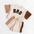 Bro 100% cotton color block Baby toddler boy outfit Clothing set , outfit , shirt , shorts , baby girl , baby clothes, baby shower, gift