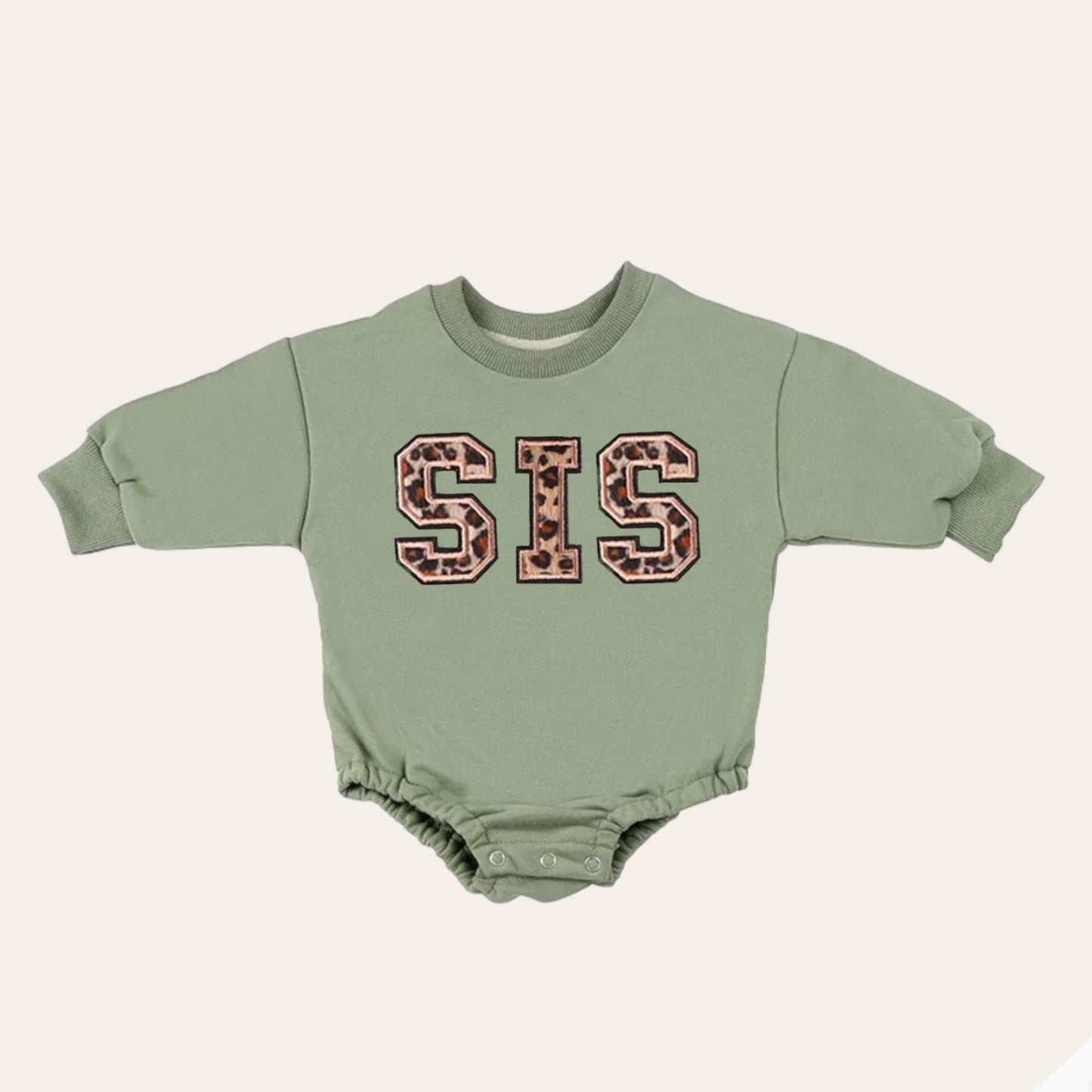 Big sis lil sis Baby girl Oversized Sweatshirt Romper fuzzy patch / onesie / baby clothes / baby girl / baby gift / outfit / crewneck