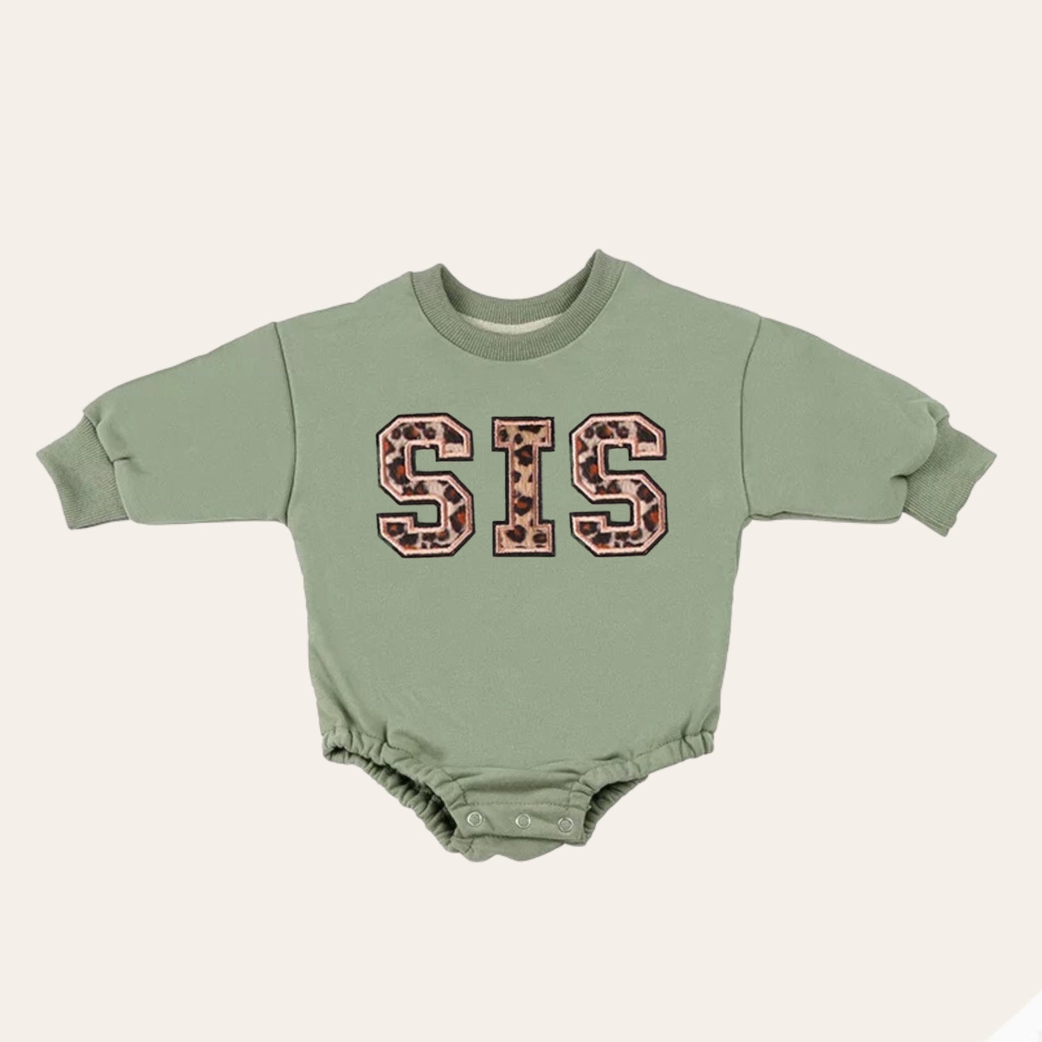 Big sis lil sis Baby girl Oversized Sweatshirt Romper fuzzy patch / onesie / baby clothes / baby girl / baby gift / outfit / crewneck