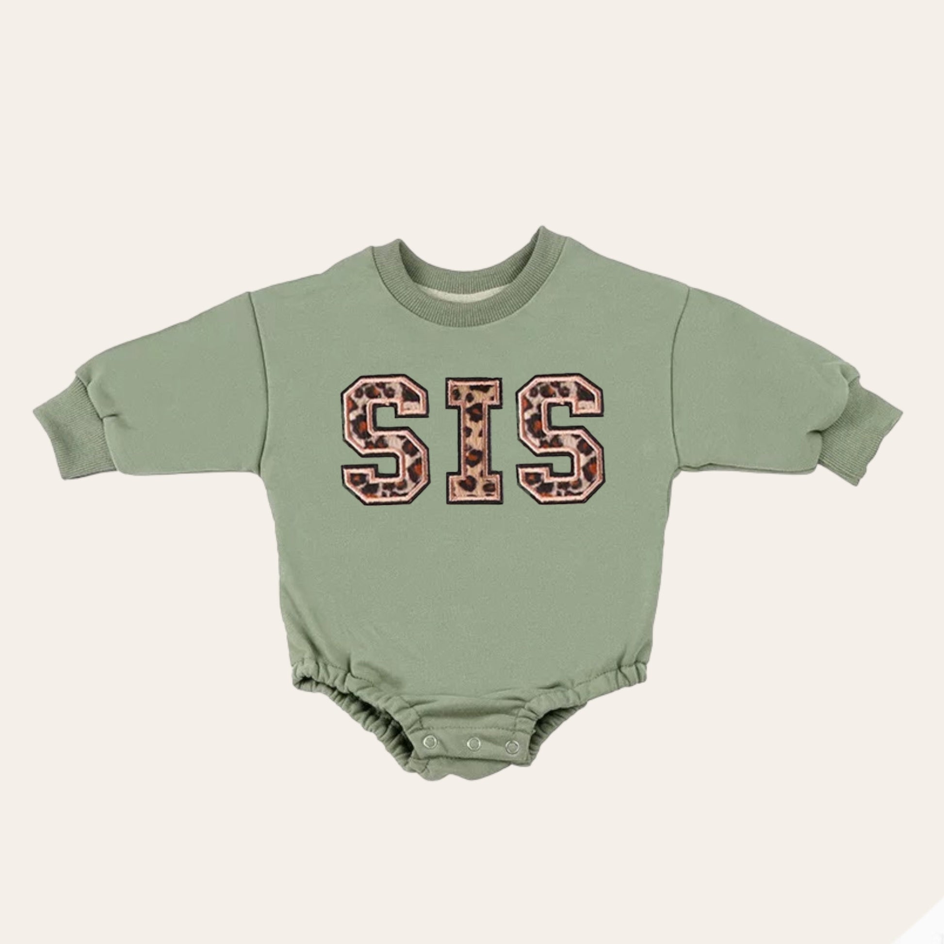 Big sis lil sis Baby girl Oversized Sweatshirt Romper fuzzy patch / onesie / baby clothes / baby girl / baby gift / outfit / crewneck