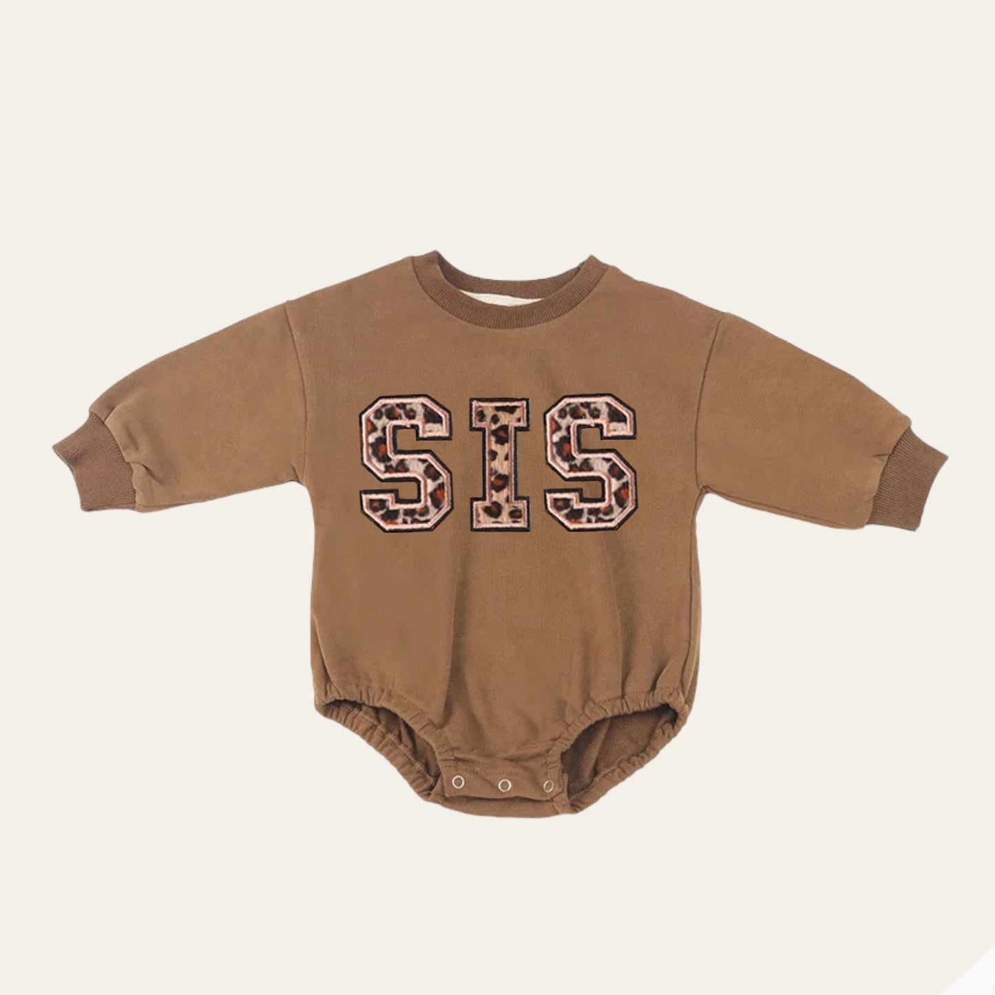 Big sis lil sis Baby girl Oversized Sweatshirt Romper fuzzy patch / onesie / baby clothes / baby girl / baby gift / outfit / crewneck
