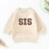 Leopard big sis lil sis sister baby girl crewneck sweatshirt soft newborn sweater / infant / baby clothes / baby gift / newborn crewneck