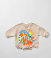 Soft Baby sun Sweatshirt ROMPER bodysuit baby clothes sweatshirt/crewneck /newborn/baby girl/infant/bubble onesie/boy baby gift