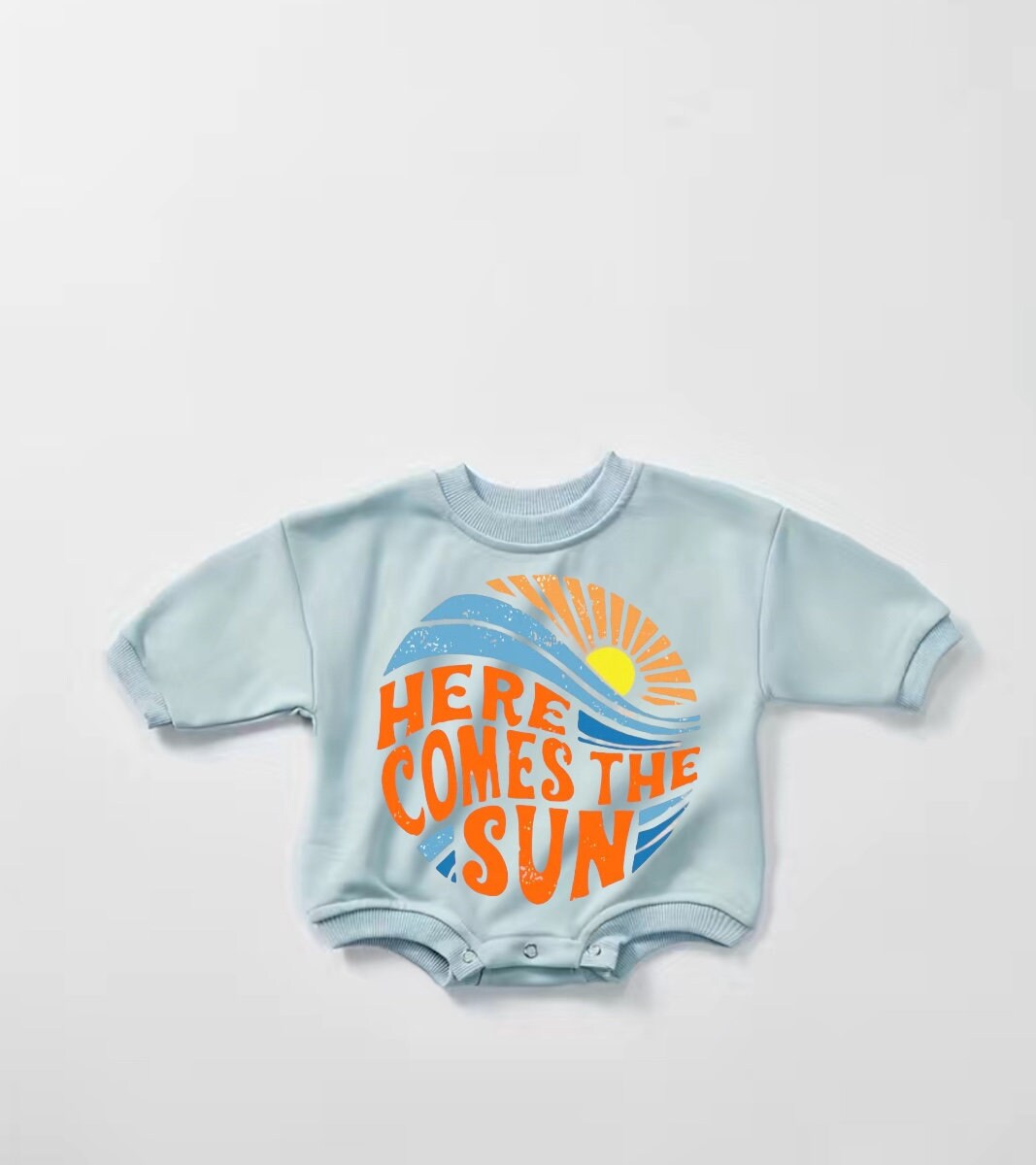 Soft Baby sun Sweatshirt ROMPER bodysuit baby clothes sweatshirt/crewneck /newborn/baby girl/infant/bubble onesie/boy baby gift