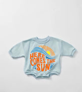 Soft Baby sun Sweatshirt ROMPER bodysuit baby clothes sweatshirt/crewneck /newborn/baby girl/infant/bubble onesie/boy baby gift