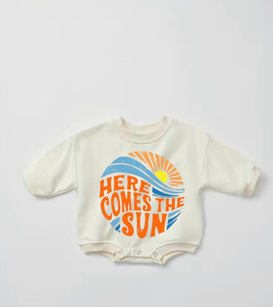 Soft Baby sun Sweatshirt ROMPER bodysuit baby clothes sweatshirt/crewneck /newborn/baby girl/infant/bubble onesie/boy baby gift