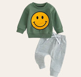 smile Baby girl boy sweatshirt and pants outfit | Newborn | baby crewneck | sweatshirt kids Clothes | Baby Gift | Baby crewneck fall