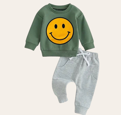 smile Baby girl boy sweatshirt and pants outfit | Newborn | baby crewneck | sweatshirt kids Clothes | Baby Gift | Baby crewneck fall