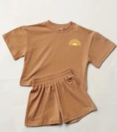 Sun Baby toddler 100% cotton outfit, baby Clothing set, shirt, shorts, baby girl , baby clothes, baby shower, gift, baby boy, retro kids