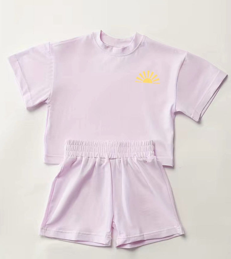 Sun Baby toddler 100% cotton outfit, baby Clothing set, shirt, shorts, baby girl , baby clothes, baby shower, gift, baby boy, retro kids