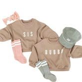 Big sis bubba Baby and Toddler Oversized Cotton Sweatshirts / toddler clothes / crew sweat / toddler sister sweater / baby gift baby girl