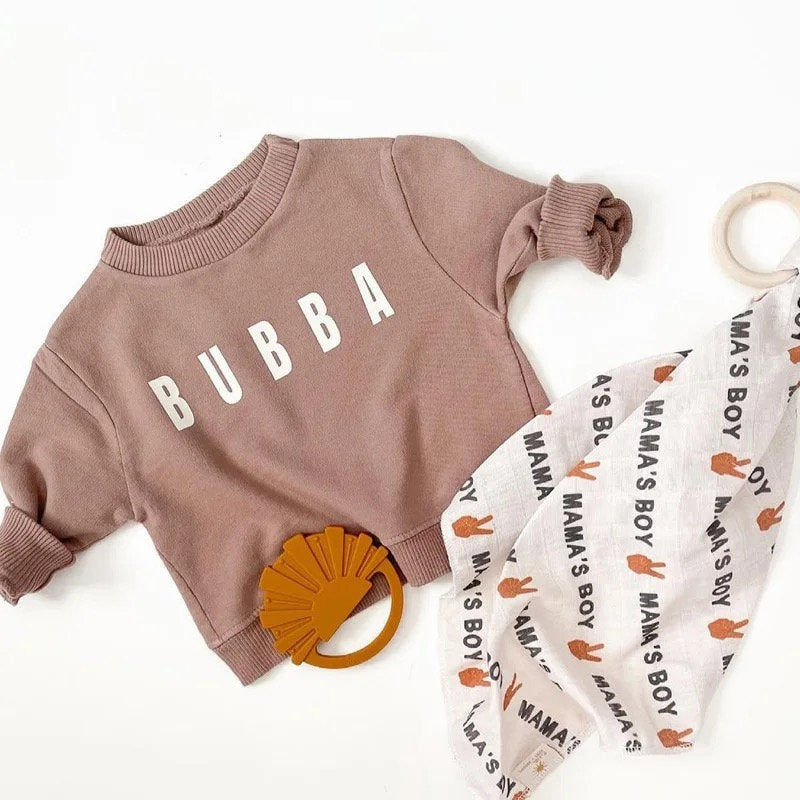 Big sis bubba Baby and Toddler Oversized Cotton Sweatshirts / toddler clothes / crew sweat / toddler sister sweater / baby gift baby girl