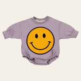 Retro smile Baby Oversized Sweatshirt Romper / bubble / onesie / baby clothes / baby girl / baby gift / outfit / crewneck