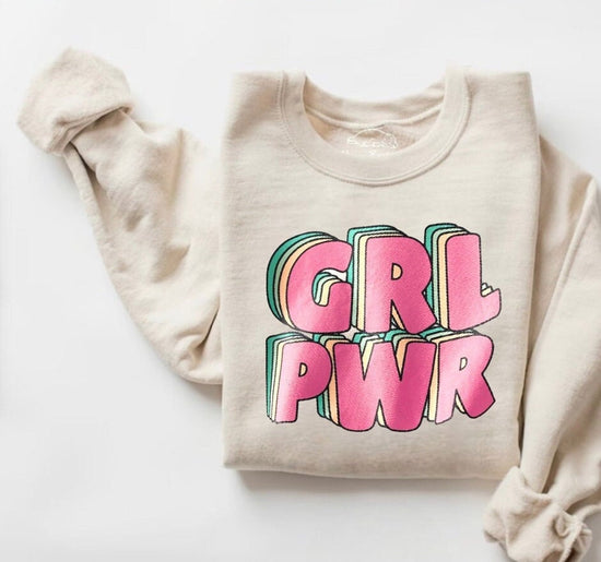 girl power womens CREWNECK Sweatshirts & hoodies | women’s sweatshirt / gift for her / sweater | fall | comfy / soft birthday