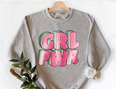 girl power womens CREWNECK Sweatshirts & hoodies | women’s sweatshirt / gift for her / sweater | fall | comfy / soft birthday