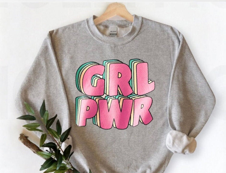 girl power womens CREWNECK Sweatshirts & hoodies | women’s sweatshirt / gift for her / sweater | fall | comfy / soft birthday