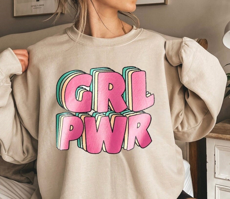 girl power womens CREWNECK Sweatshirts & hoodies | women’s sweatshirt / gift for her / sweater | fall | comfy / soft birthday