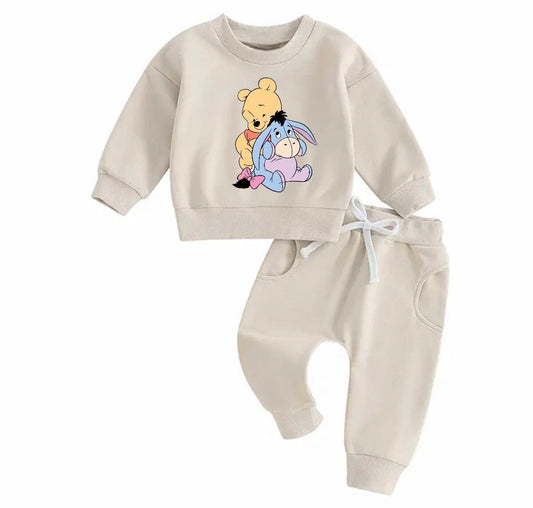 Pooh Baby Outfit set sweatshirt and pants / baby clothes / soft / cute / baby girl boy / baby shower / baby gift \ eyeore / sweater