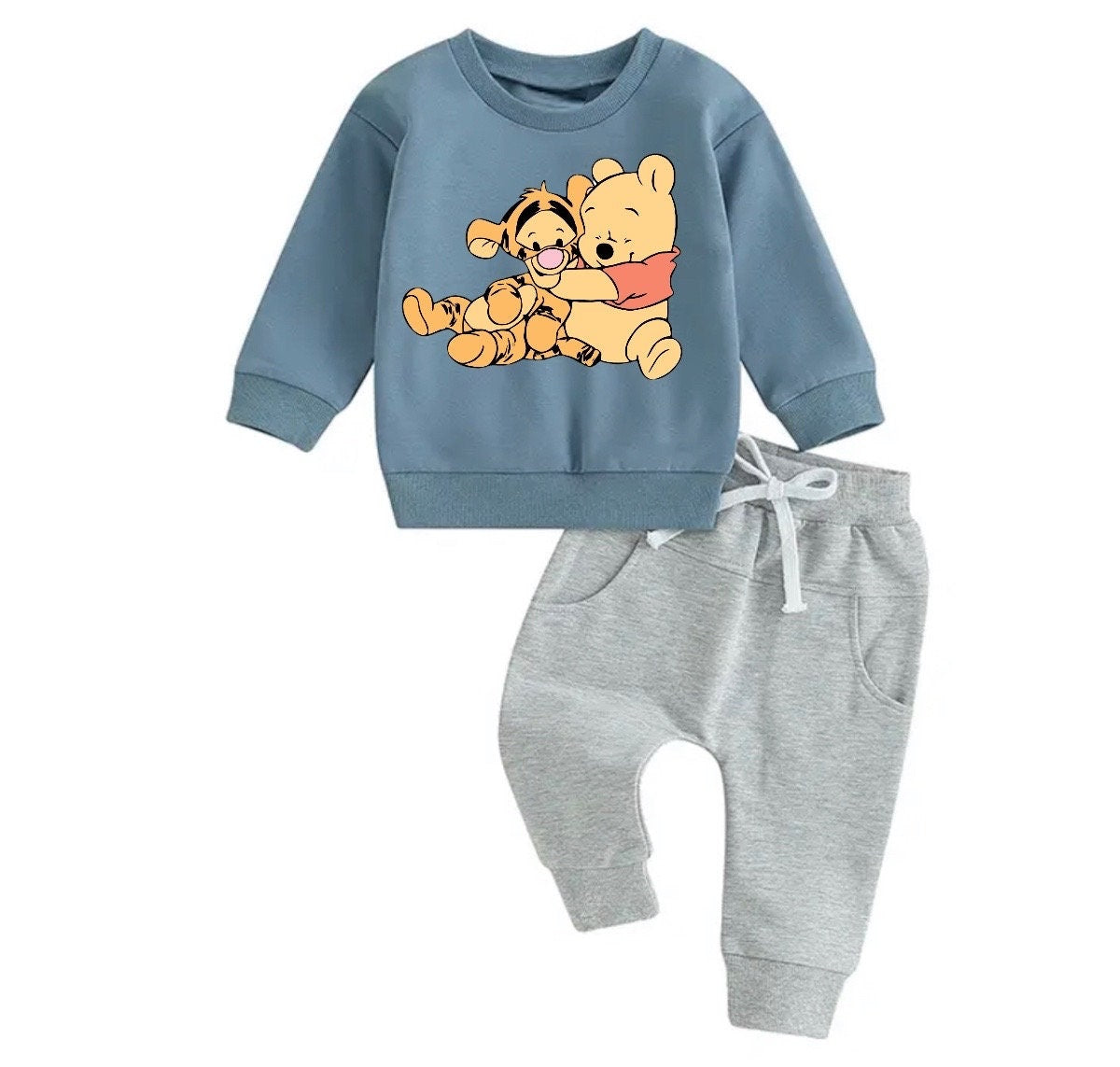 Pooh tigger Baby Outfit set sweatshirt and pants / baby clothes / cute / baby girl boy / baby shower / baby gift \ baby sweat / sweater