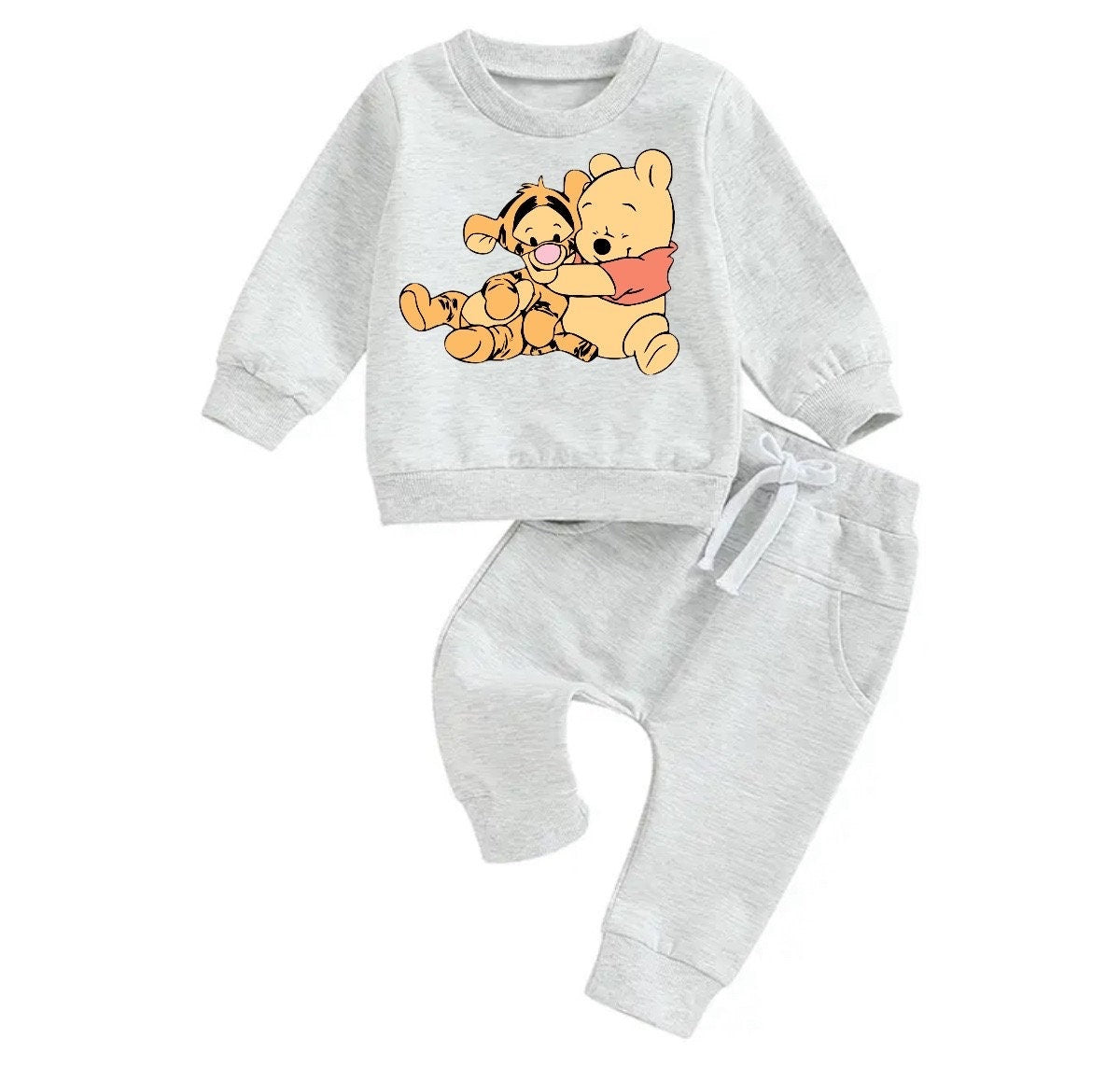 Pooh tigger Baby Outfit set sweatshirt and pants / baby clothes / cute / baby girl boy / baby shower / baby gift \ baby sweat / sweater
