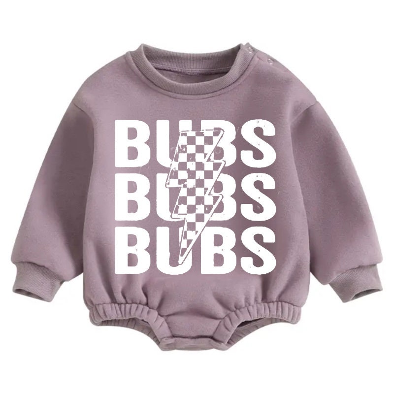 Soft bubs fleece Baby boy Oversized Sweatshirt Romper / bubble onesie / baby clothes / baby bro / baby boy / outfit / gift announcement