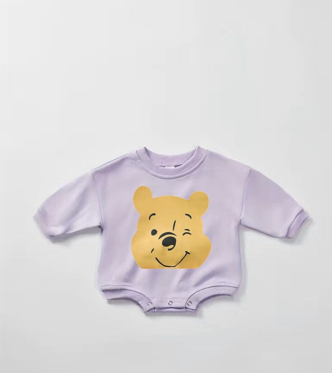 Baby bear Pooh Sweatshirt ROMPER bodysuit baby clothes sweatshirt/crewneck /newborn/baby girl/infant/bubble onesie/boy baby gift