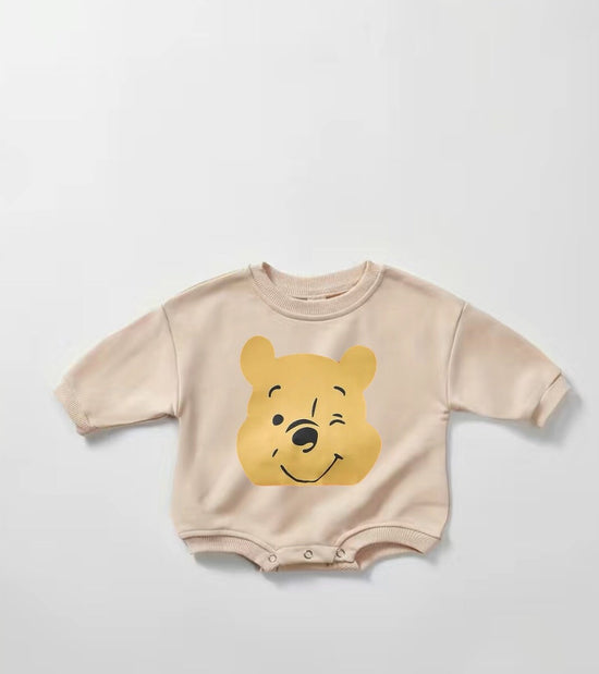 Baby bear Pooh Sweatshirt ROMPER bodysuit baby clothes sweatshirt/crewneck /newborn/baby girl/infant/bubble onesie/boy baby gift