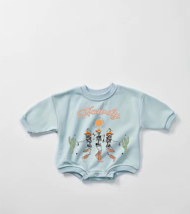 Howdy Baby western Sweatshirt ROMPER bodysuit baby clothes sweatshirt/crewneck /newborn/baby girl/infant/bubble onesie baby boy baby gift