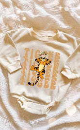 Baby tigger Sweatshirt ROMPER bodysuit baby clothes sweatshirt crewneck newborn baby girl infant bubble onesie -baby boy clothes - baby gift