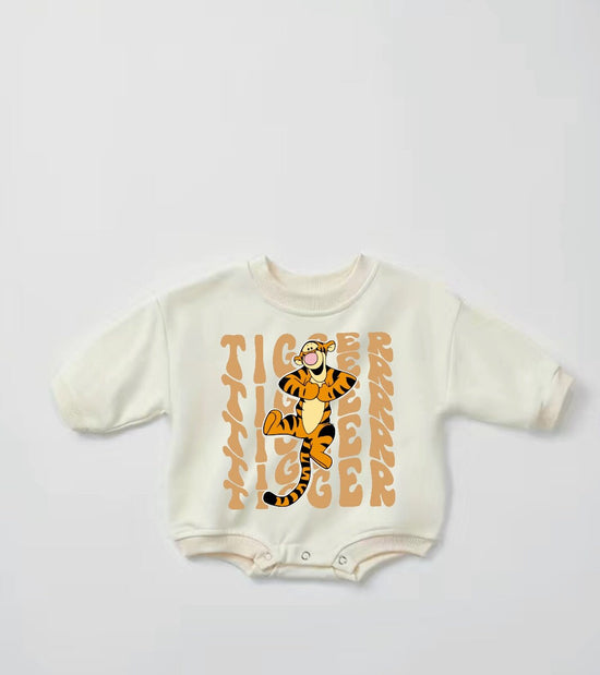 Baby tigger Sweatshirt ROMPER bodysuit baby clothes sweatshirt crewneck newborn baby girl infant bubble onesie -baby boy clothes - baby gift