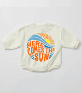 Retro Baby & kids sun Sweatshirt ROMPER bodysuit, baby cotton clothes, crewneck, toddler, newborn, baby girl, bubble onesie, baby boy gift