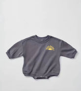 Retro Baby & kids sun Sweatshirt ROMPER bodysuit, baby cotton clothes, crewneck, toddler, newborn, baby girl, bubble onesie, baby boy gift