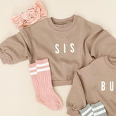 Big sis bubba Baby and Toddler Oversized Cotton Sweatshirts / toddler clothes / crew sweat / toddler sister sweater / baby gift baby girl