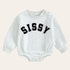 Soft warm fleece Baby girl sissy Oversized Sweatshirt Romper / bubble / onesie / baby clothes / baby girl sister / baby sis / outfit / gift