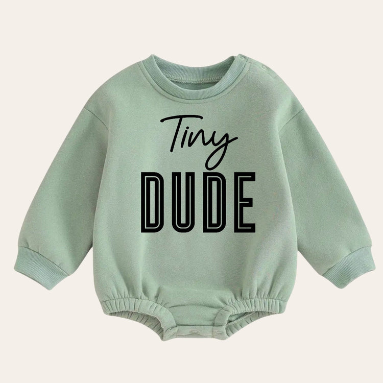 Soft warm fleece dude Baby boy Sweatshirt Romper oversized / bubble / onesie / baby clothes / baby girl / baby boy / outfit / gift