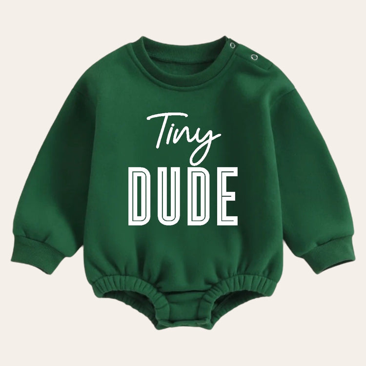 Soft warm fleece dude Baby boy Sweatshirt Romper oversized / bubble / onesie / baby clothes / baby girl / baby boy / outfit / gift