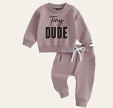 Tiny dude Baby toddler boy outfit | Newborn | Long sleeve + Pants | baby sweatshirt newborn | Baby Gift | Baby Boy clothes / baby girl