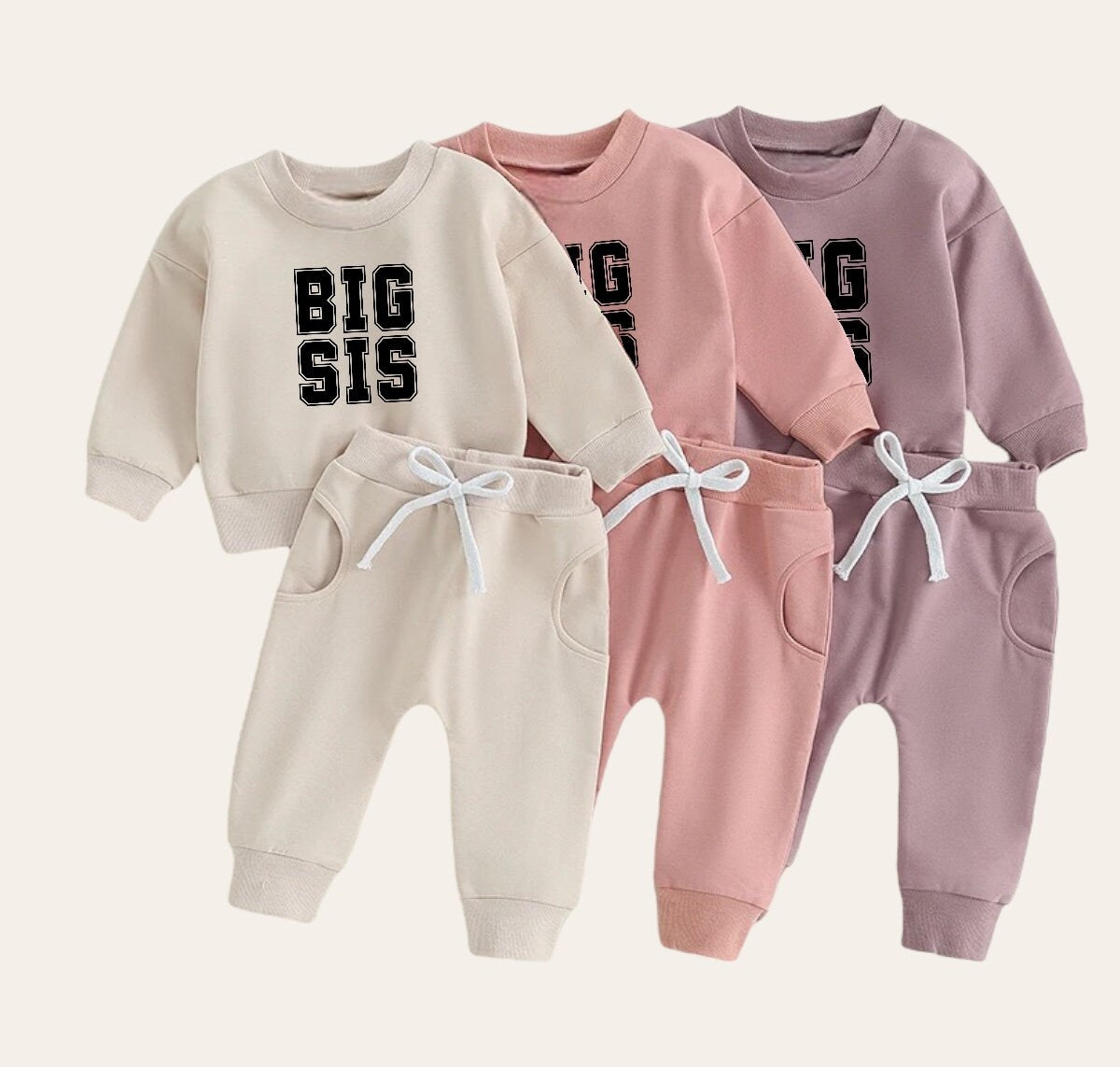 big sis Baby girl sweatshirt and pants outfit | Newborn | sister shirt | sweatshirt newborn Clothes | Baby Gift | Baby girl crewneck /