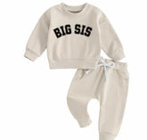 big sis Baby girl sweatshirt and pants outfit | Newborn | sister shirt | sweatshirt newborn Clothes | Baby Gift | Baby girl crewneck /