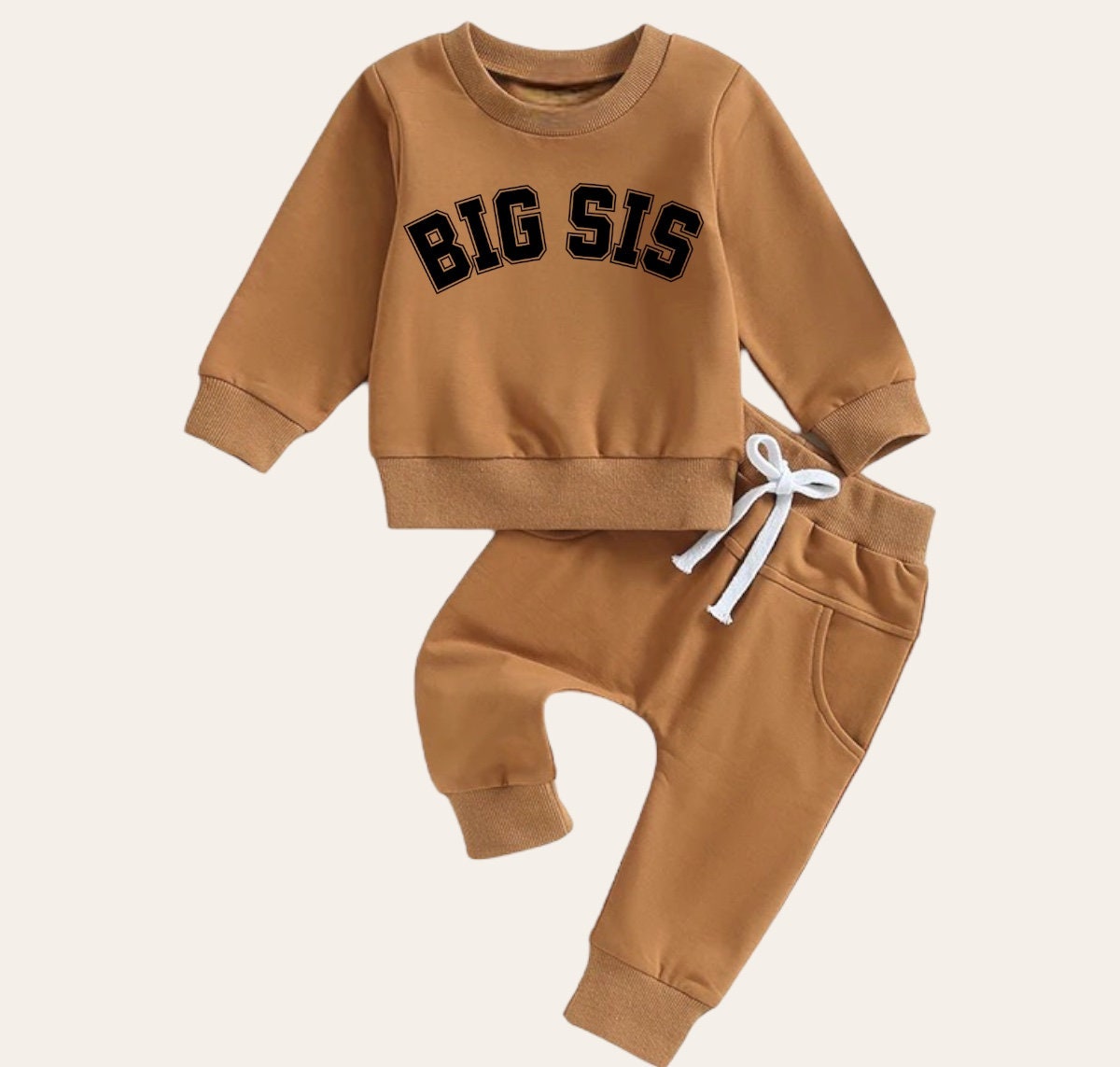 big sis Baby girl sweatshirt and pants outfit | Newborn | sister shirt | sweatshirt newborn Clothes | Baby Gift | Baby girl crewneck /