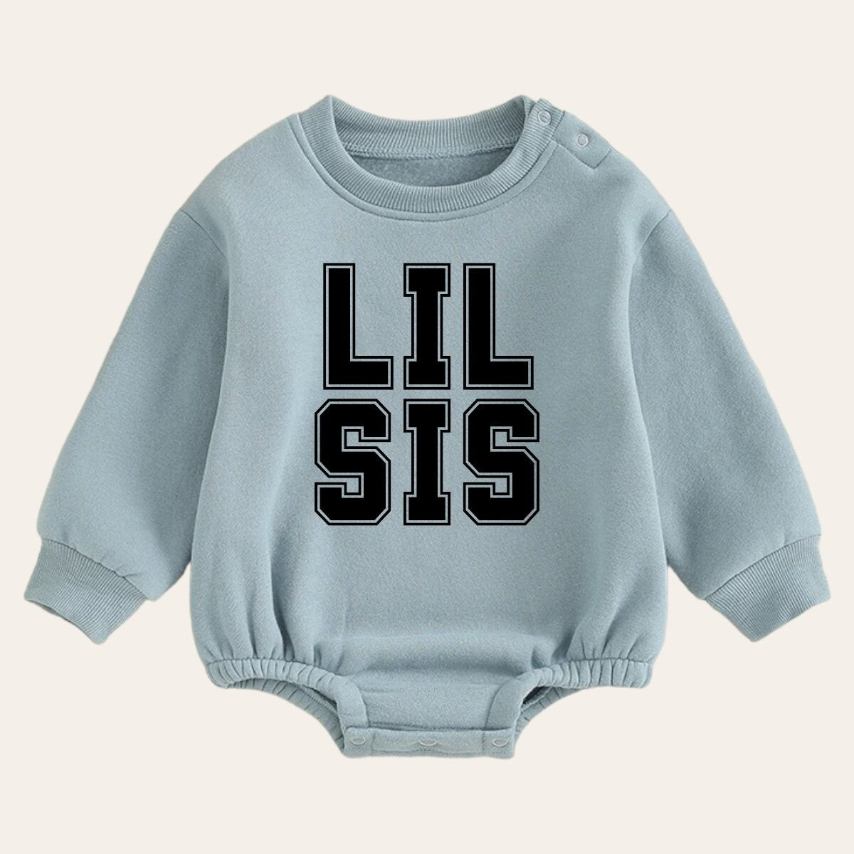 Soft warm fleece Baby girl lil sis Sweatshirt Romper / bubble / onesie / baby clothes / baby girl sister / baby sis / outfit / gift