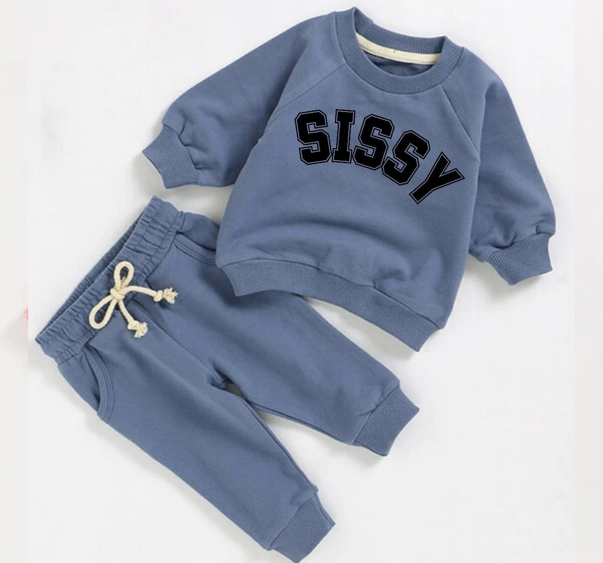 Sissy French Terry toddler Baby girl Outfit set sweatshirt & pants / baby girl clothes / newborn / baby gift / cute / big sis / little sis